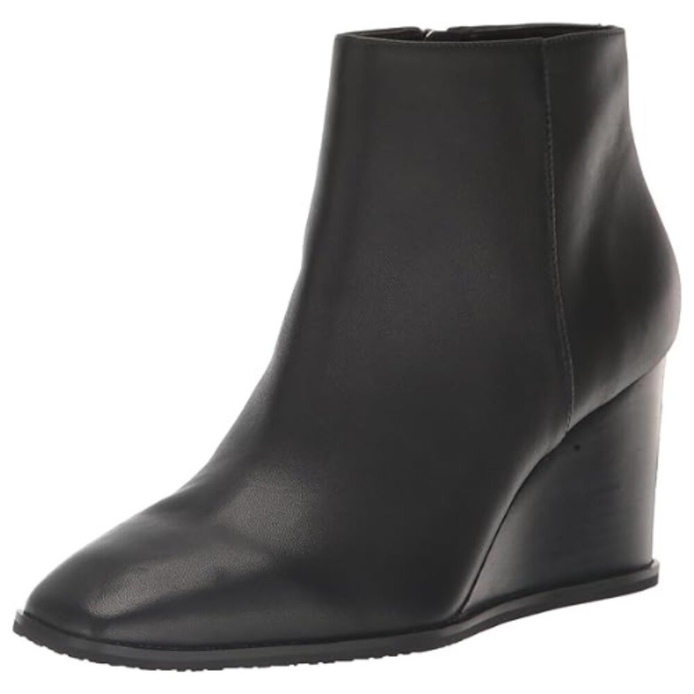 NYDJ Women's Joan Nappa Leather Upper Bootie Ankle Boots Size 5 M BLACK